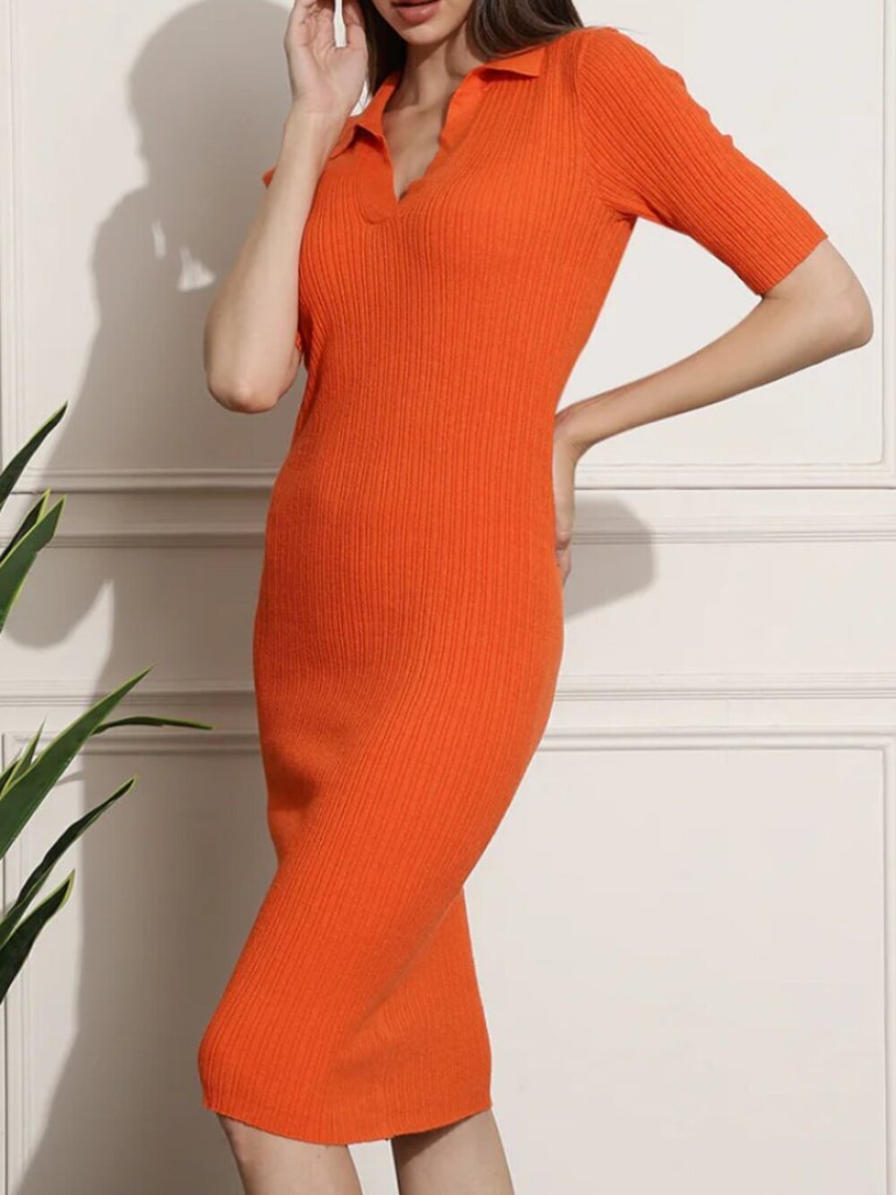 NWT Nina Leonard sweater dress XL melon